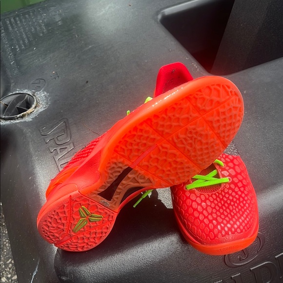 Vibrant Red and Green Sneakers with Textured Upper
